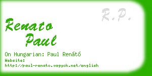 renato paul business card