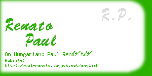 renato paul business card